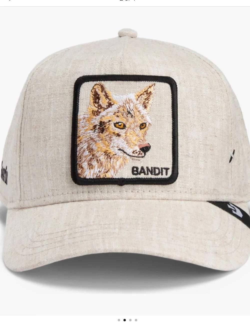 GOORIN BROS HAT BANDIT Embroidered Fox Patch NWT